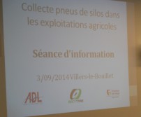 Séance d'information en vue de la récolte collective des pneus 2014 (3 septembre 2014)