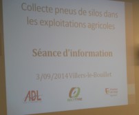 Séance d'information en vue de la récolte collective des pneus 2014 (3 septembre 2014)