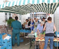 Marché bio de la Bourrache à Hognoul (juillet 2016)