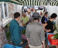 Marché bio de la Bourrache à Hognoul (juillet 2016)