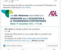 Coordination d'un webinaire sur la transmission d'entreprise (17 novembre 2020)