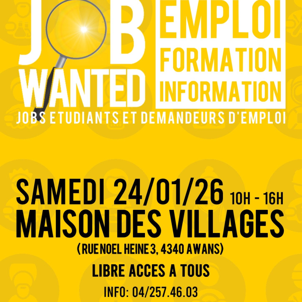 Le salon Job Wanted à Awans revient le 24 janvier 2026