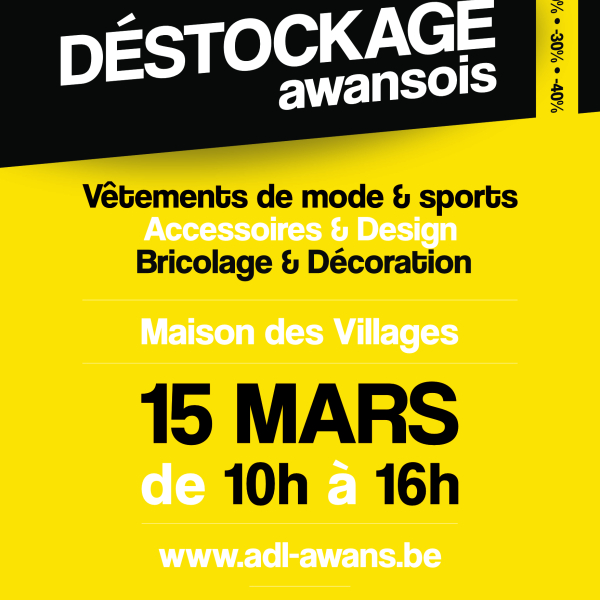 15 mars: Déstockage monstre des commerçants de la localité
