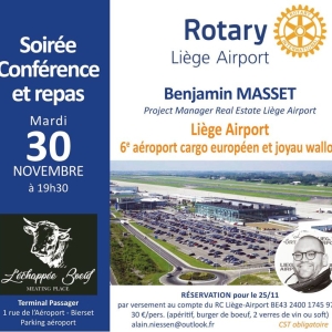 Conférence au Rotary de Liège Airport (30/11/2021)