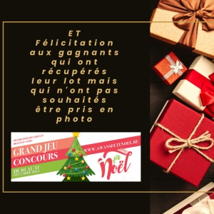 Awans Fête Noël 8: les gagnants